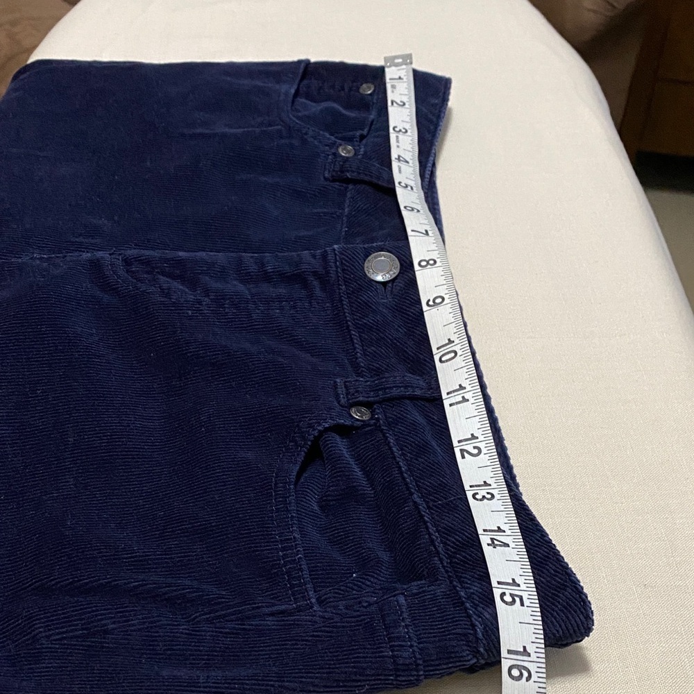 Talbots 10P Dark Blue Curvy Corduroy Straight Leg Pants. - Picture 7 of 11